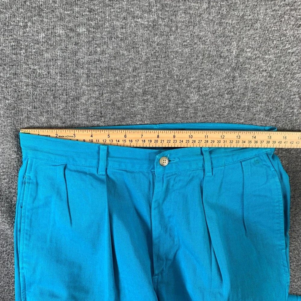 Vintage Polo Ralph Lauren Double Pleat Pants Men 31x35 Blue Old Money 90's USA